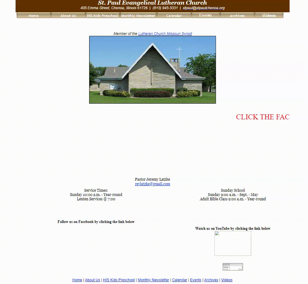 St. Paul’s Original Website